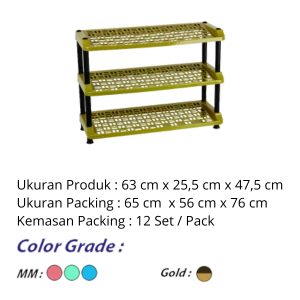 Rak Sepatu Miring Susun 3